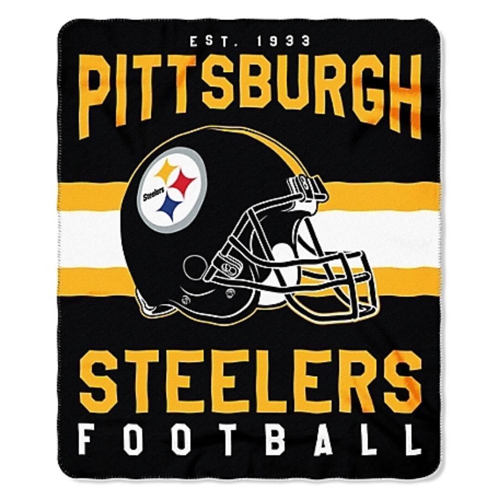 Fleece Pittsburgh Steelers Throw Blanket 50x60 NWOT
